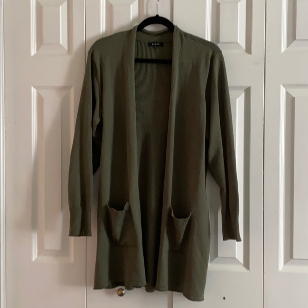 Green Long Cardigan